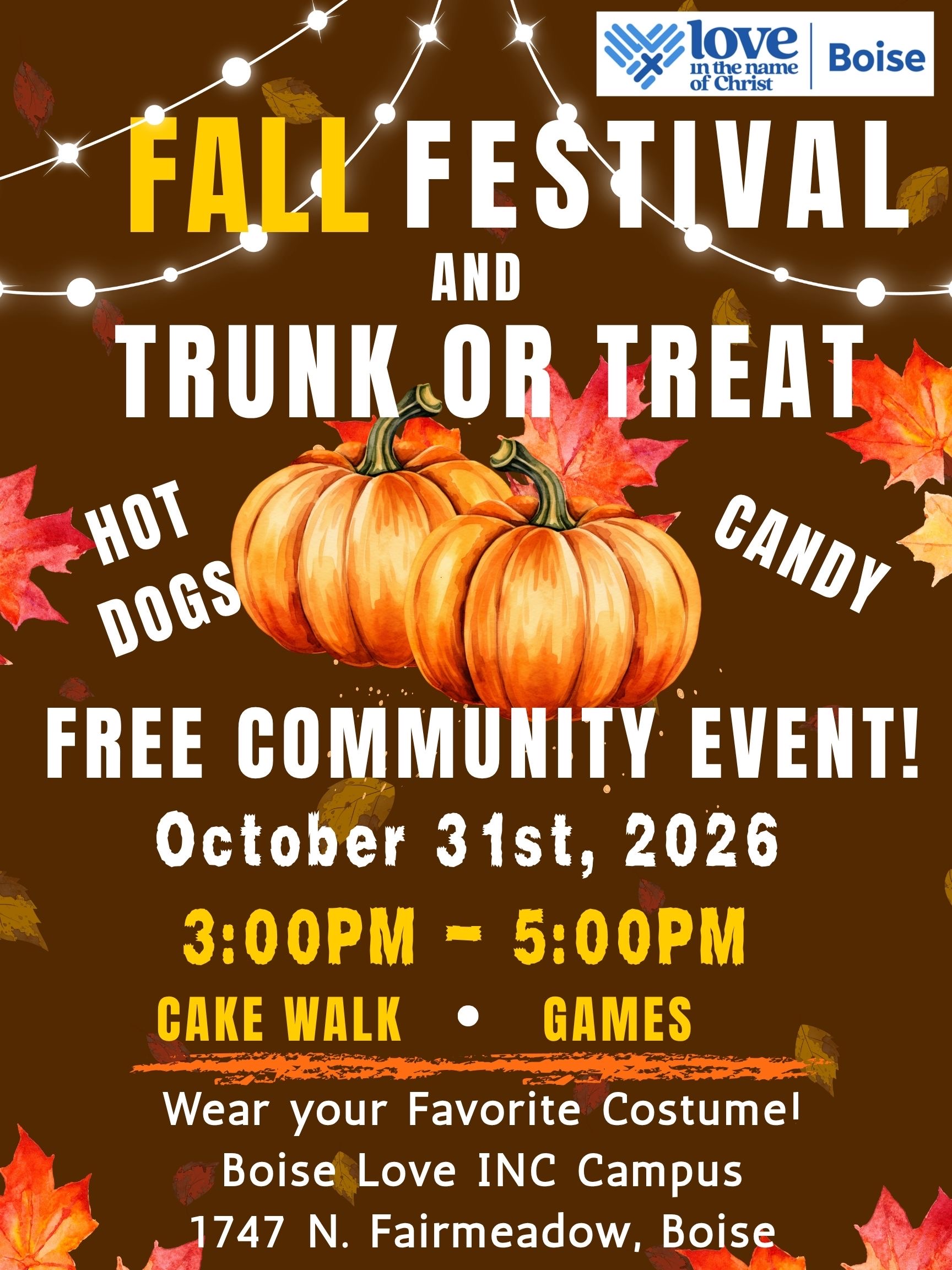 Fall Festival & Trunk or Treat — Family fun in Fall Festival & Trunk or Treat · Boise, ID